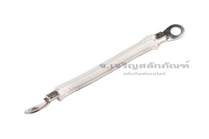 [E] สายกราวด์ สายถัก ทองแดงชุบดีบุก ครอบสายทนความร้อน 300 องศา ขนาด 16 sq.mm ยาว 100 mm